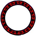 [Picture: 1085.—Circular border of frame, red purple yellow and brown.]