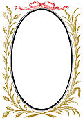 892.âOval Frame With Leafy Branches