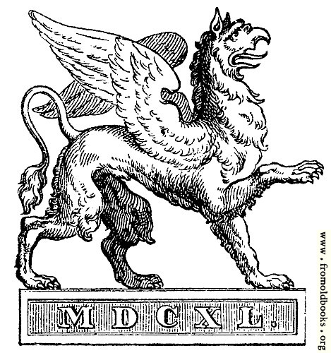 [Picture: Printer’s Mark: Gryphon]