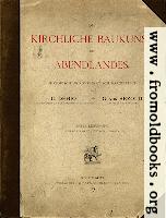 Front Cover, Die Kirchliche Baukunst des Abendlandes