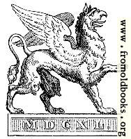 [picture: Printer's Mark: Gryphon]