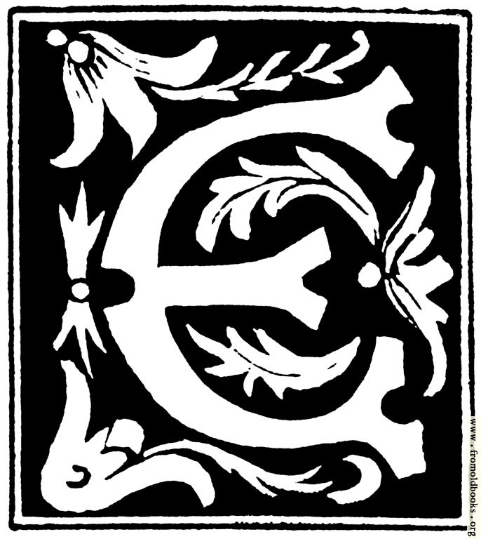 [Picture: Decorative initial letter “E” from 16th Century]