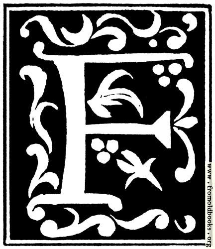 [Picture: Decorative initial letter “F” from 16th Century]