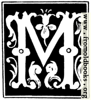 Decorative initial letter “M” from 16th Century