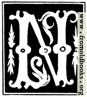 Decorative initial letter “N” from 16th Century