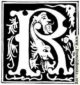 FOBO - Decorative initial letter “R” from 16th Century
