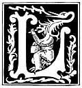 Decorative initial letter “L” from 16th Century