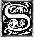 Decorative initial letter âSâ from 16th Century