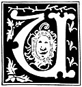 Decorative initial letter âUâ from 16th Century
