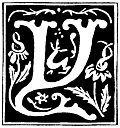 Decorative initial letter âYâ from 16th Century