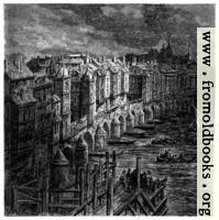 [picture: London Bridge in 1694]