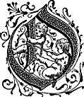 [Picture: Decorative initial letter O with cherubs]