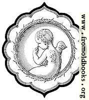 Cherub in Persian-Style Frame