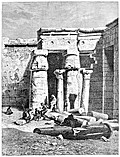 [Picture: Court with Remains of a Christian Church at Medinet Haboo.]