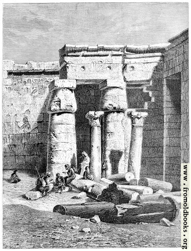 [Picture: Court with Remains of a Christian Church at Medinet Haboo.]
