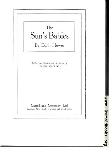 [Picture: Title Page, The Sun’s Babies]