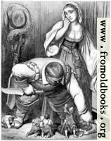 [picture: The ogre pulled the children out from under the bed]