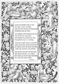 [Picture: Border of women gathering rosebuds with poem]