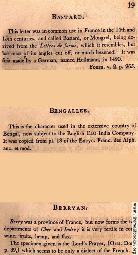 [Picture: Page 19: Bastard; Bengallee (Bengali)? (English description)]