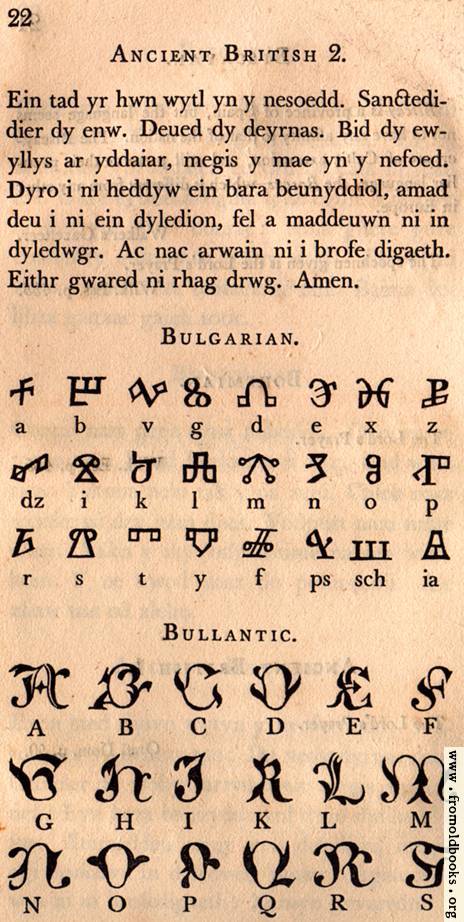 [Picture: Page 22: Ancient British 2; Bulgarian; Bullantic]