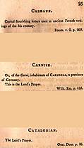 [Picture: Page 25: Cadeaux.  Carnish. Catalonian. (English description)]