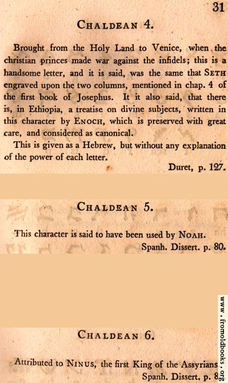 [Picture: Page 31: Chaldean (English description)]