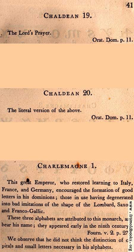 [Picture: Page 41: Chaldean; Charlemagne (English description)]