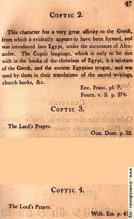 [Picture: Page 47: Coptic (English description)]