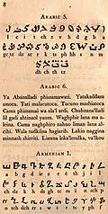Page 8: Arabic (African); Lordâs Prayer in Arabic; Armenian