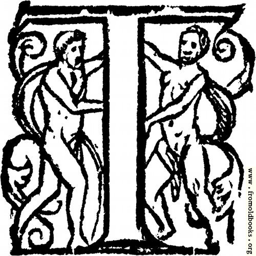 [Picture: Initial Letter T With Naked People]