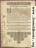 [picture: To The Reader: guide to reading early modern music]