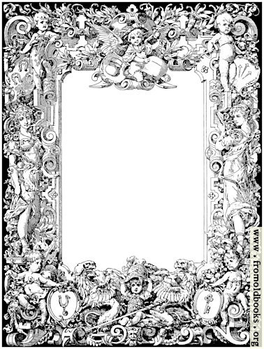 [Picture: Ornate baroque-stye border with herubs and gryphons]