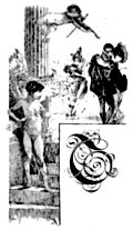 [Picture: Initial Letter T With Cherubs and Dancing Couple]