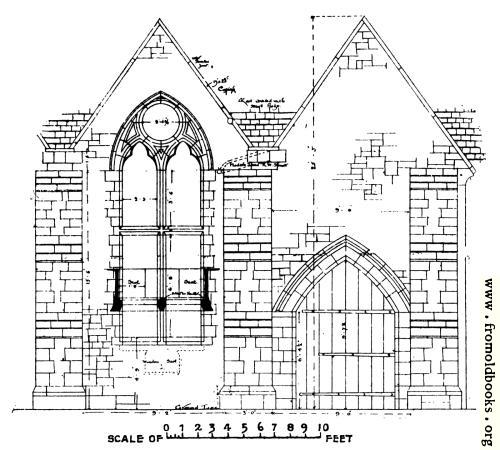 [Picture: 22. Stokesay Castle.  Window and Doorway of the Hall.]