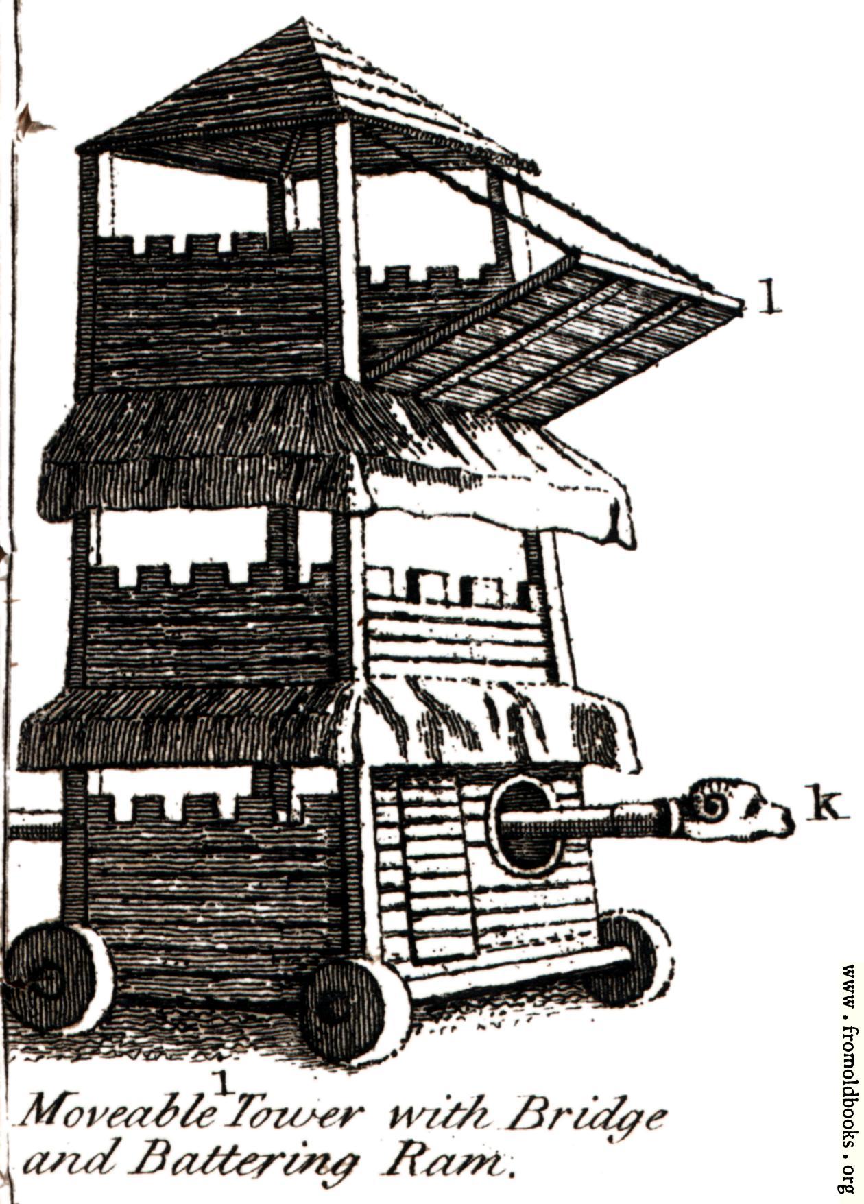 [Picture: Moveable Tower with Bridge and Battering Ram.]