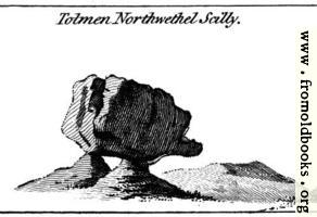 Tolmen Northwethel Scilly.  From the Druidical Antiquities Plate.