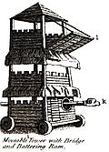 Moveable Tower with Bridge and Battering Ram.
