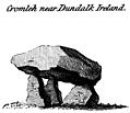 Cromleh near Dundalk Ireland, from the Druidical Antiquities plate.