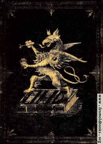 [Picture: Victorian Retro-Goth Book Cover With Gryphon and Gold Border]