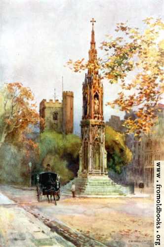 [Picture: Martyrs’ Memorial and St. Giles, Oxford]