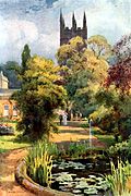 [Picture: Botanical Gardens and Magdalan College Tower, Oxford]