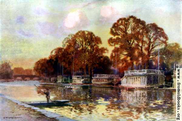 [Picture: The College Barges and Folly Bridge, Oxford]