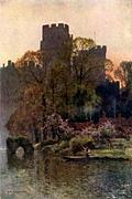 [Picture: Warwick Castle from the River]