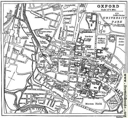 [Picture: Plan of Oxford from circa 1900]