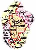 [Picture: Overview map of Bedfordshire, England]