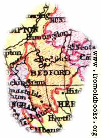 [Picture: Overview map of Bedfordshire, England]