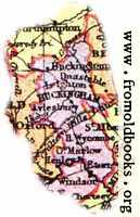 Overview map of Buckinghamshire, England