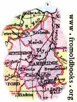 Overview map of Cambridgeshire, England