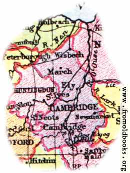 [Picture: Overview map of Cambridgeshire, England]