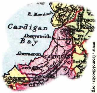 [Picture: Overview map of Cardigan, Wales]